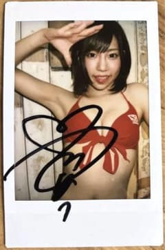 翼 直筆サイン入り チェキ 1 水着 ビキニ S1 デビュー時 写真 特典 