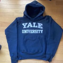 Champion Yale University パーカー M ネイビー赤タグ - メルカリ