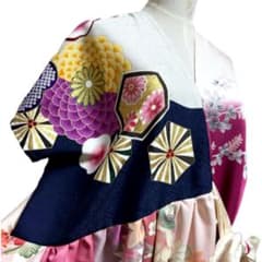 振袖　着物リメイク　シルエット変形　ドレス　和柄　ワンピース　菊花×花々 振袖 着物リメイク シルエット変形 ドレス 和柄 ワンピース 菊花×花々