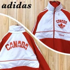 希少 adidas トラックジャケット刺繍トレファイル オリンピックカナダ代表 adidas - 希少 adidas トラックジャケット刺繍トレファイル