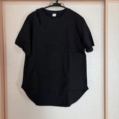 アシンメトリー 半袖Tシャツ ブラックのサムネイル