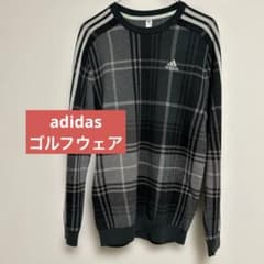 adidas チェック　セーター M アディダス　メンズ　ゴルフウェア　セーター