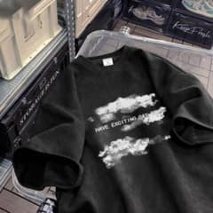 黒い長袖Tシャツ HAVE EXCITING DAY TOURのサムネイル