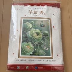 刺繍キット Q854 花と蝶 75x60cmのサムネイル