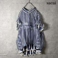 sacai サカイ バックスリット レイヤードブラウス 17SS N2845 sacai サカイ バックスリット レイヤードブラウス 17SS N2845 - メルカリ