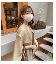 nuyuh✩.*〜ウユ〜design over sheer shirt ベージュのサムネイル
