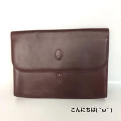 Cartier カルティエ マストライン エンボスロゴ レザークラッチバッグ