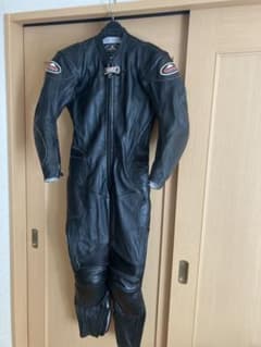 RUSHITANI 黒革ツナギ Lサイズ レーシングスーツ バイクウェア - メルカリ
