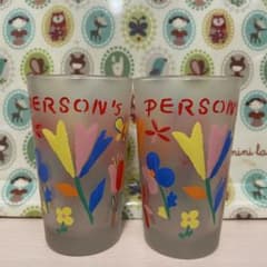 PERSON’S フロストグラス ペア 花柄 レトロポップのサムネイル