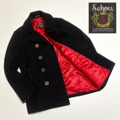 希少 Schott ピーコート USA製 レザーパイピング 40 L 黒 赤 - メルカリ