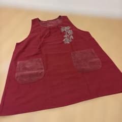 学研 すてきな先生 ボルドーカラー 花柄刺繍 エプロンのサムネイル