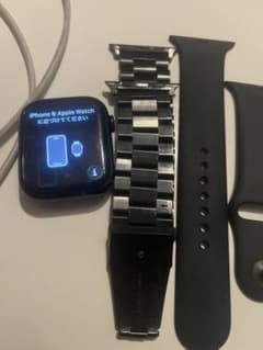 Apple Watch series7 45mm ステンレススチールバンド付きのサムネイル