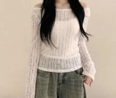 SHEIN ホワイトニット スリムフィットのサムネイル