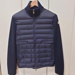 MONCLER ハイブリッド ダウン カーディガン ネイビー　Sのサムネイル