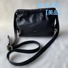 美品】A.P.C. NINON ミニ ショルダー バッグ ブラック 巾着 - メルカリ