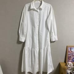 GU ホワイト シャツワンピース 長袖のサムネイル