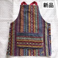 カラカラ　CARACALLA　タオルエプロン　新品　ポーチ付き カラカラ エプロン タオルエプロン タオル地エプロン カラカラ商事