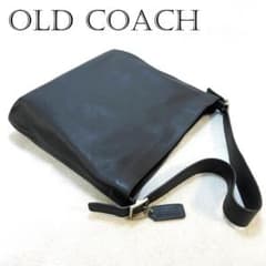 ✨美品/厚肉グラブタンレザー✨OLD COACH ショルダーバッグ A4可 黒