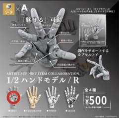 ARTIST SUPPORT ITEM 1/2 핸드 모델 / R GRAY