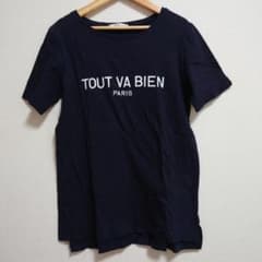 Ici et la ネイビー ロゴ 半袖 カットソーのサムネイル