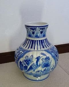 【週末タイムセール！！】ロイヤル・デルフト　アンティーク花瓶　オランダ製 ☆【週末タイムセール中！！】ロイヤル・デルフト アンティーク花瓶