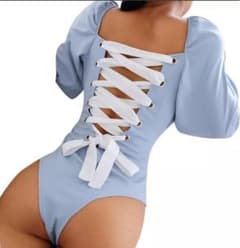 メイ様専用♡新品未使用 ボディースーツ レースアップ Sサイズ♡のサムネイル