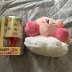 星のカービィ　レトロLEDライト　雲のベッドのぬいぐるみ　うとうと