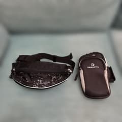 ASICS ボディバッグ ウエストポーチ ブラック - メルカリ