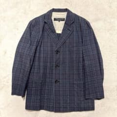 90s コムデギャルソンオムプリュス ブラックチェック テーラード 