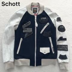 Schott ショット レザー スタジャン ライダース フルデコ ワッペン