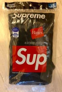 SUPREME×Hanes ボクサーパンツ Ｌ 黒 シュプリームのサムネイル