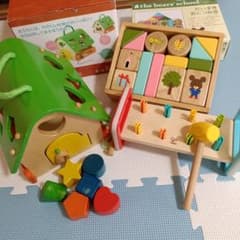あそびのおうち＆くまのがっこう積み木＆とんかちトントンのサムネイル