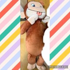 【新品】特大70cm おさるのジョージ ギガジャンボ べろべろばあ ぬいぐるみ