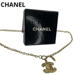美品‼️ CHANEL シャネル ネックレス ココマーク マトラッセ ゴールド