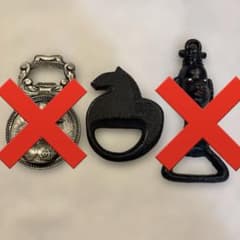 レトロ 栓抜き 3点セット馬 ボトルオープナーのサムネイル