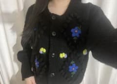w closet 花柄刺繍 ポップコーンニット カーディガンのサムネイル
