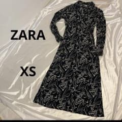 ZARA 자라 모노톤 무늬 긴 소매 롱 셔츠 원피스 라인 아트 총 무늬