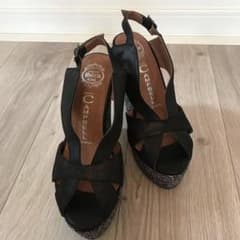 green village様専用　ジェフリーキャンベル　サンダル　黒のサムネイル