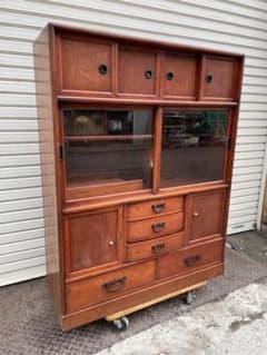 古家具 茶箪笥 高さ118x幅91x奥行35cm タンス 昭和レトロ 家具 ☆ 古家具 茶箪笥 高さ118x幅91x奥行35cm タンス 昭和レトロ 家具 公式