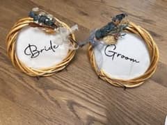 結婚式(ウェディング)受付サイン　刺繍　ナチュラルのサムネイル