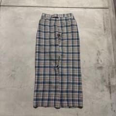 70s〜 vintage ウールスラックス チェック柄 talonジップ - メルカリ