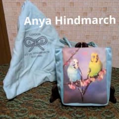 アニヤハインドマーチ ミニトート・保存袋付・セキセイインコ・鳥柄 