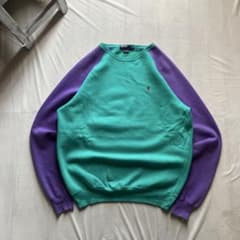 old ralph lauren /ツートン バイカラー ラグランスウェット M