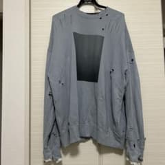 stein シュタイン スウェット ダメージ クラッシュ加工 水色 Sサイズ 