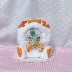 ハンドメイド 着ぐるみ おすわりぬい服 推し活 白色 橙色 d610 - メルカリ