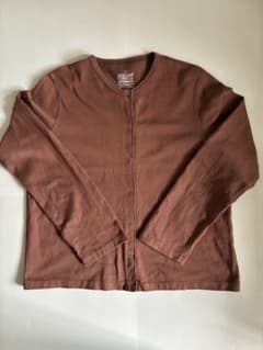 無印良品 MUJI　スナップボタン　カーディガン　長袖　ブラウン　XL