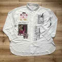 カールラガーフェルド LIMITED EDITIONラインストーン装飾シャツXL 