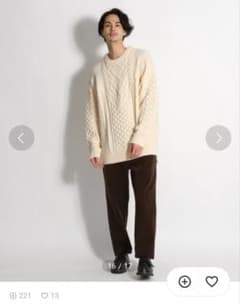 ニコアンド　ビッグアラン　ニット　セーターのサムネイル