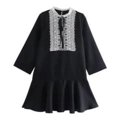 ZARA ザラ　ビジュー　リボン　フリル　レース　ワンピースのサムネイル