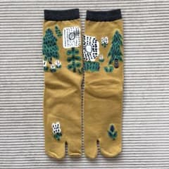 足袋ソックス レディース 北欧風 花柄 ツリー